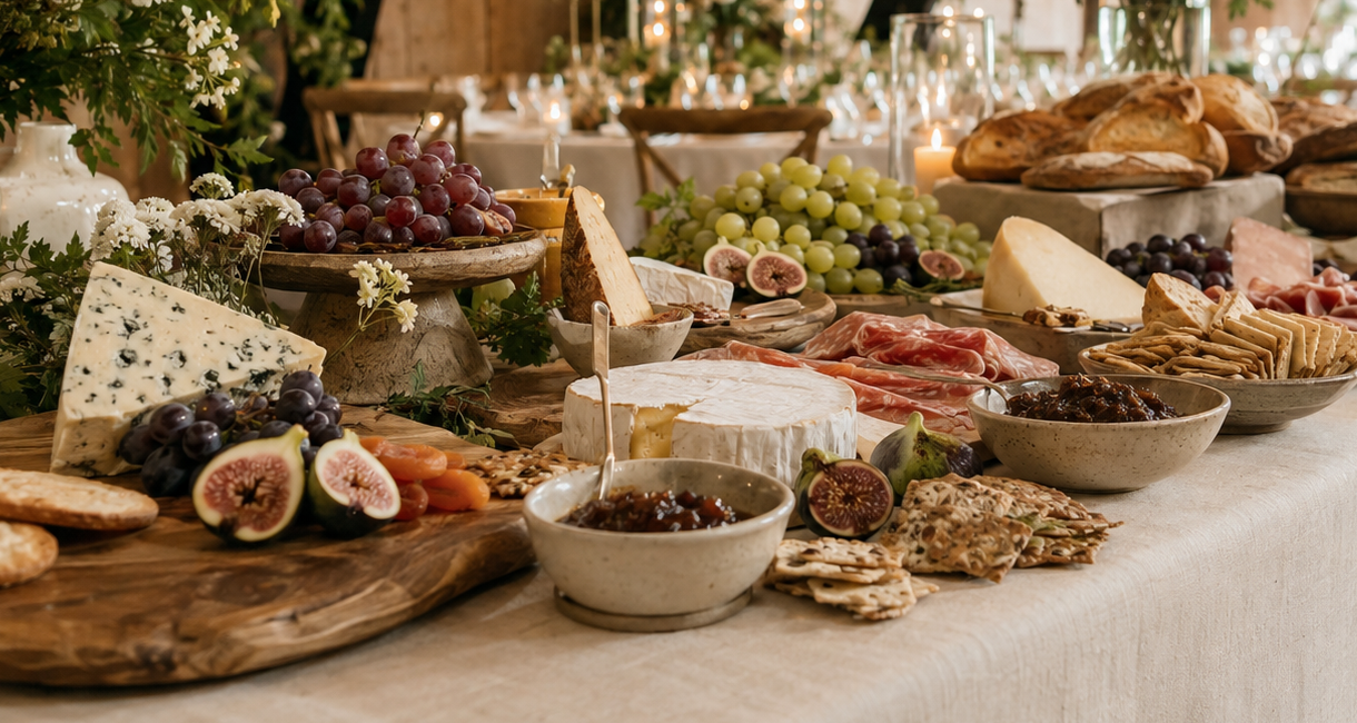 A generous grazing table