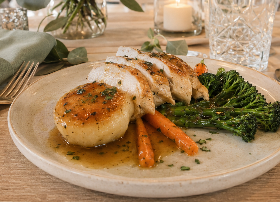A plated wedding breakfast